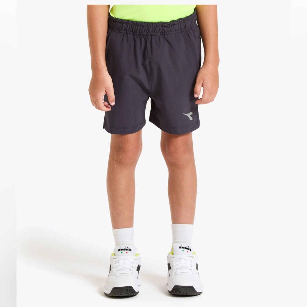Diadora Athletic Shorts Boys Large Black Microfiber